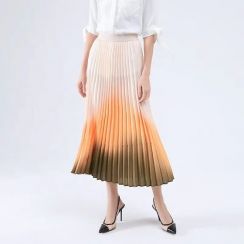 2 Pcs Womens Spring Pleated High Waist Skirt
